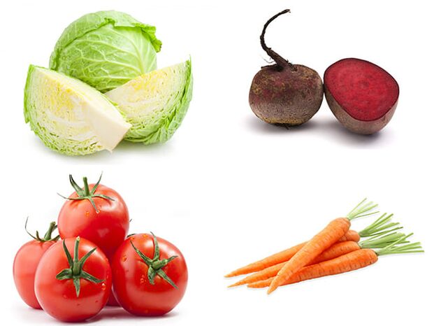 Cabbage, beets, tomatoes and carrots are available vegetables to enhance male potency